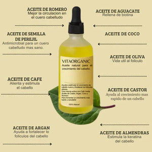 Tónico Capilar VITAORGANIC® | Aceite para Crecimiento de Cabello