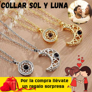 COLLAR SOL Y LUNA | PROYECTA TE AMO EN 100 IDIOMAS ♥️ | 2X1 ENVIO GRATIS 🤩