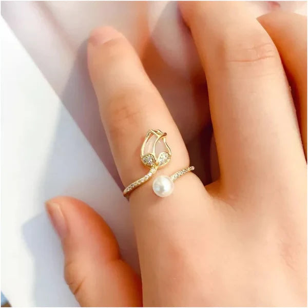 Collar Tulipan🌷 + Anillo💍 + Caja de Regalo🎁